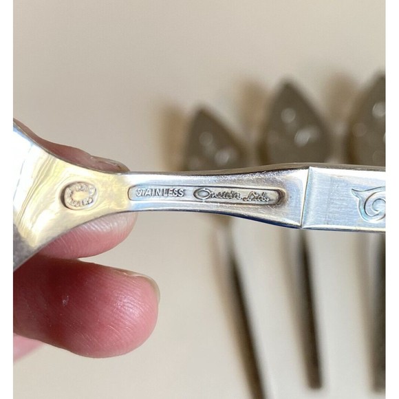 Oneida Ltd 1881 Rogers Stainless Pie Server Spanish Court Black Textured (6) Pcs - Picture 4 of 7